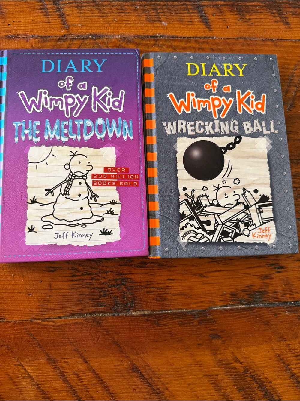 Diary of a Wimpy Kid hardcover books 13,14 Meltdown & Wrecking Ball
